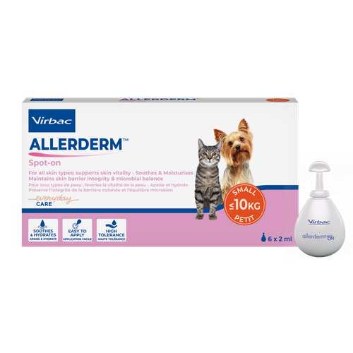 Allerderm Spot on für kleine Hunde und Katzen (6 Pipetten à 2 ml)