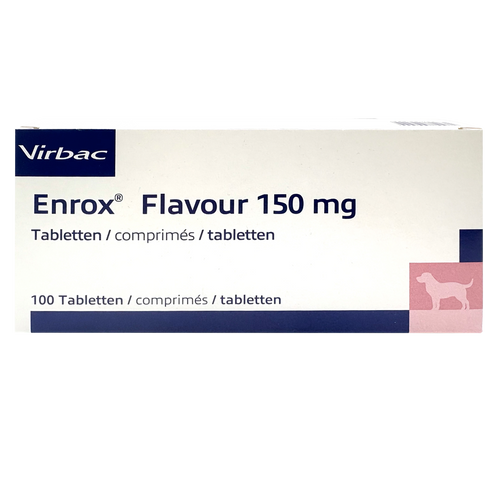 Enrox Flavour 150 mg Enrofloxacin für Hunde (100 Tabletten)