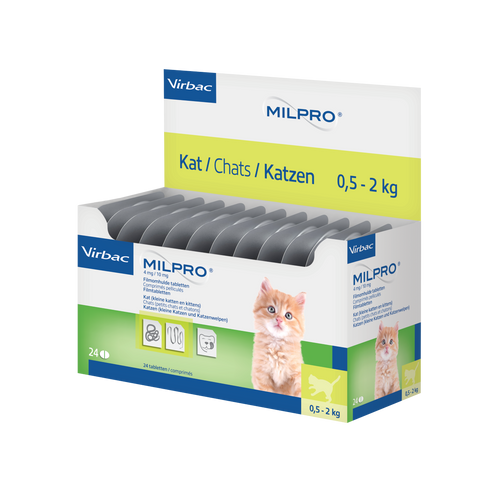 Milpro 4 mg/10 mg für kleine Katzen und Katzenwelpen 0,5 - 2 kg (24 Tabletten)