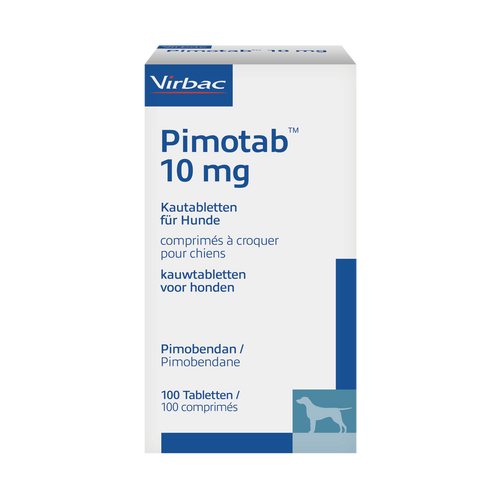 Pimotab 10 mg Pimobendan für Hunde (100 Kautabletten)