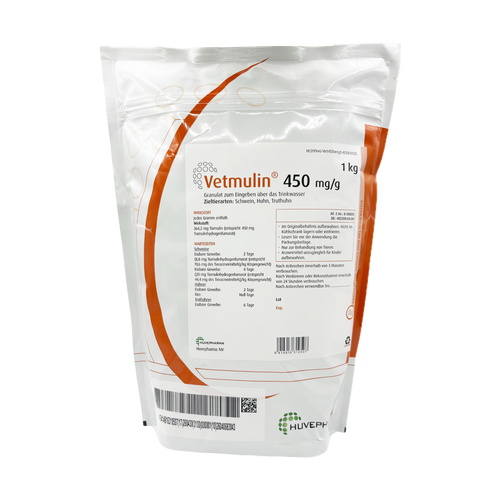 Vetmulin 450 mg/g Granulat zum Eingeben für Schweine, Hühner, Puten (1000 g)