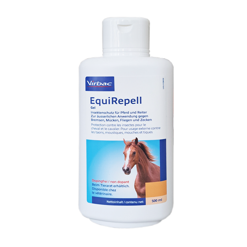 EquiRepell Gel für Pferd u. Reiter gegen Bremsen,Mücken,Fliegen,Zecken 500ml MHD 31.03.2028