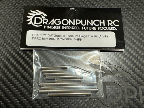 RSX / RC10 Worlds/Team/Kinwald Compatible Grade 5 Titanium Hinge Pin Set RSX / RC10 Worlds/Team/Kinwald Compatible Grade 5 Titanium Hinge Pin Set