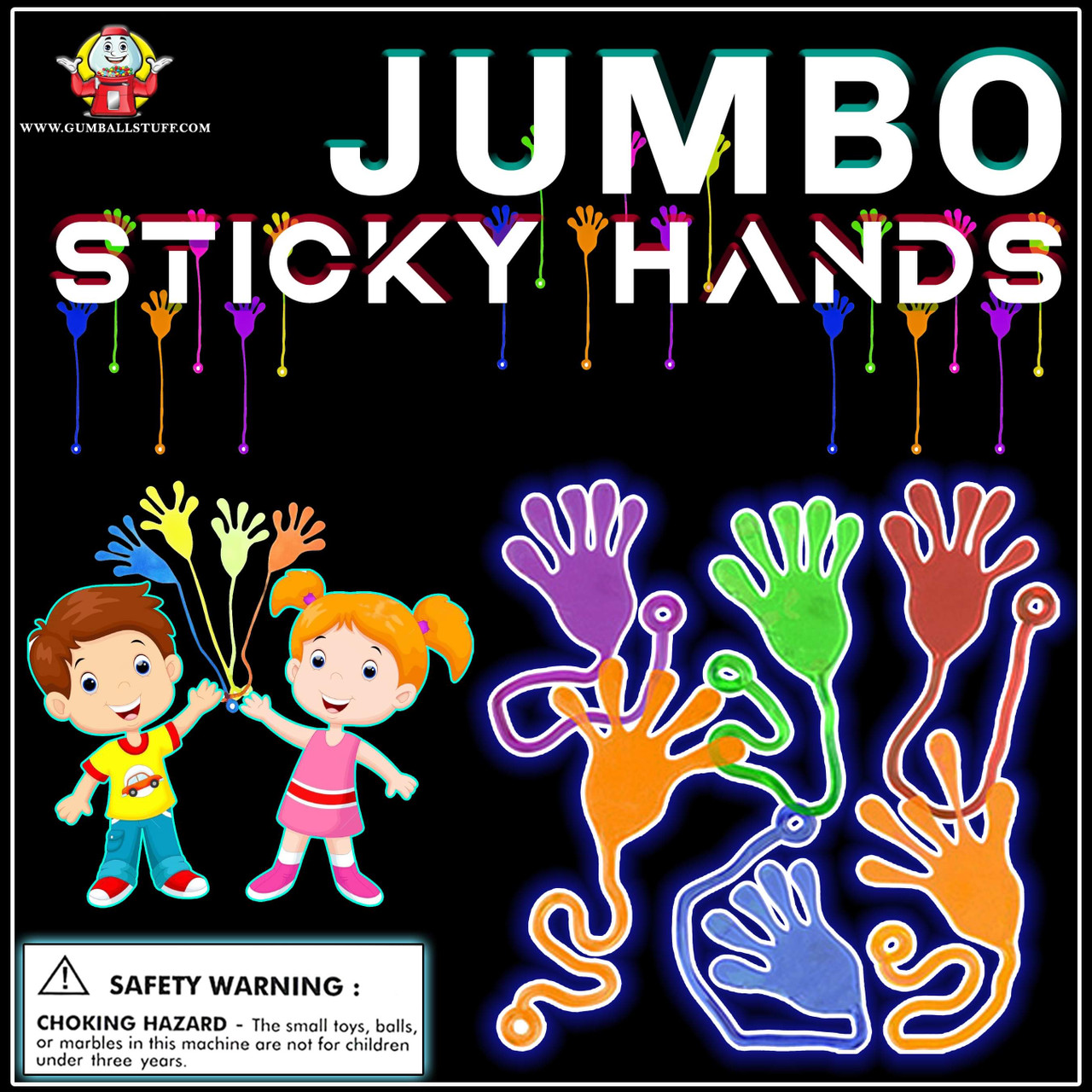 250 Large Sticky Hands in 2