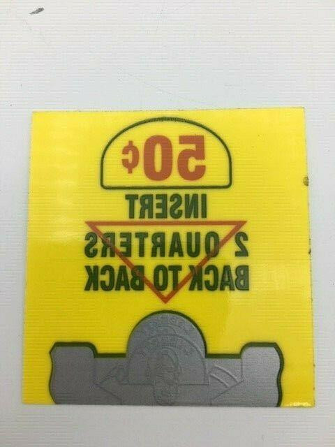 NEW Back2B Northwestern 50 Cent .50 PRICE DECAL STICKER Gumball Vending