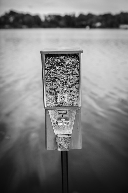 GumballStuff Oak Vista Animal Feed Vending Machine – For Ducks, Chickens, Fish