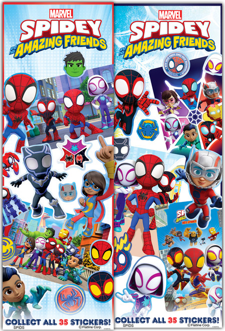 Spiderman Spidey and Friends Stickers 300 Count in Folders