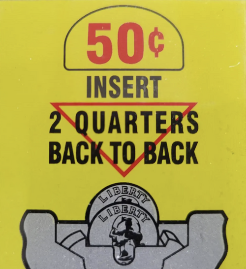 Authentic Northwestern Back to Back Coin Stack 50 Cent .50 PRICE DECAL STICKER Authentic Northwestern Back to Back Coin Stack 50 Cent .50 PRICE DECAL STICKER