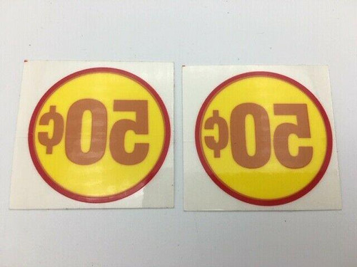 Original Northwestern 50 Cent .50 PRICE DECAL STICKER