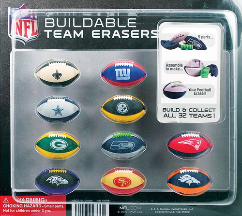 NFL Football Build-it-Yourself Football Erasers