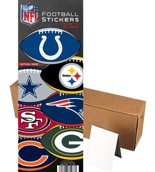 NFL Footbal Oval Stickers 300 per Box