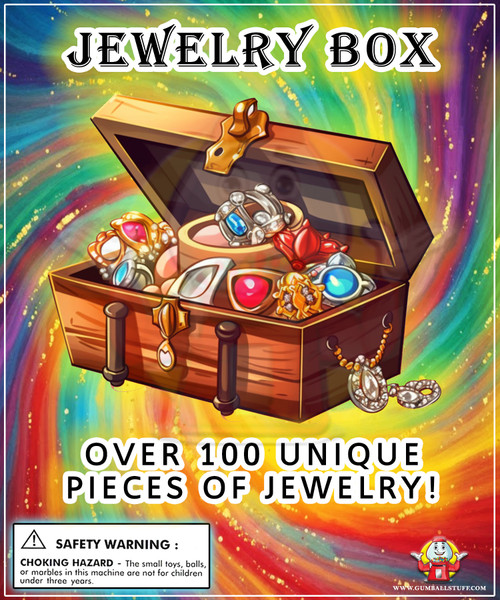 Jewelry Box Rings & Bracelets Mix 250 Pcs in 1" Acorn Toy Capsules