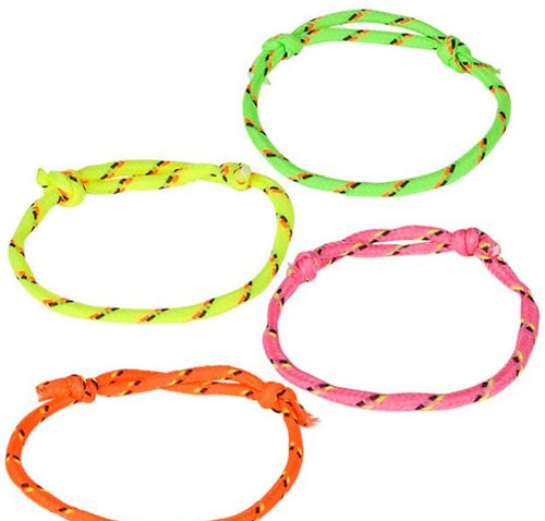 Neon Friendship Rope Bracelets 144 per Bag