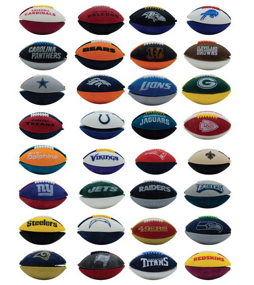 32 Licensed Buildable  NFL Football Erasers