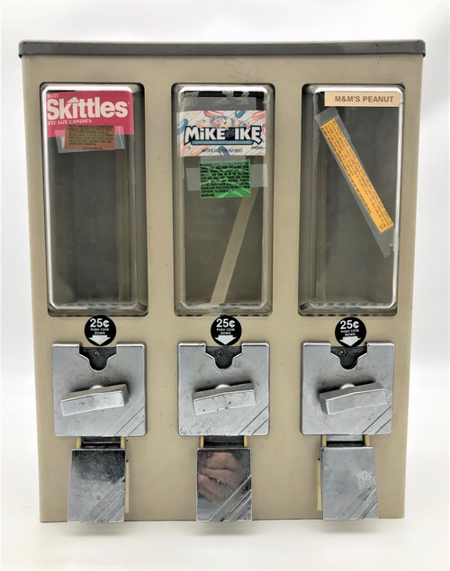 Three Column Triple USA Pro Vend Triple Play 3 in 1 Gum Gumball Candy Machine