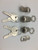 Imported Triple Gumball Candy Vending Machine Locks and Keys Set