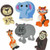 Zoo animal erasers, 144 pieces