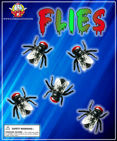 Realistic and Detailed Fake Flies 250 pcs in 1.1" Capsules