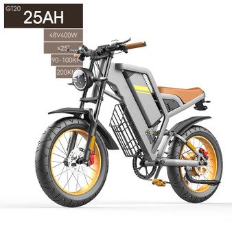 style: GT20, Size: 48V 25AH - New Electric Bicycle With 20 Inch Large Tires And Seven Stage Transmi