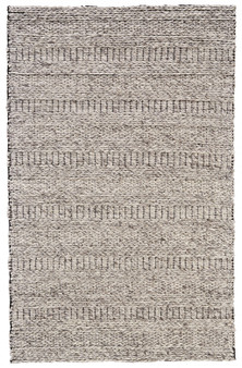 8' X 11' Ivory Gray And Tan Wool Hand Woven Stain Resistant Area Rug