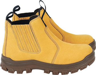 LASTING PINNIP Mens Steel Toe Chelsea Work Boots With 2 Insoles Non Slip & Oil Resistant ASTM F2413