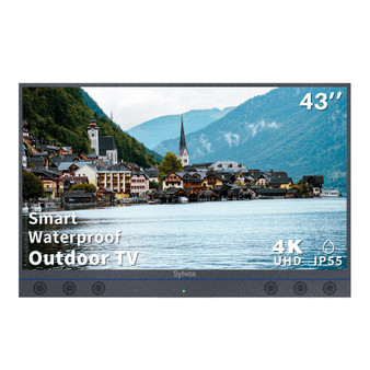 SYLVOX 43inch Outdoor TV, All-in-one Android Smart TV With Audio System, 4K UHD1000 Nits Partial Su