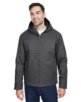 Men's Yukon Flex Stretch Canvas Hooded Jacket - CHARCOAL - S