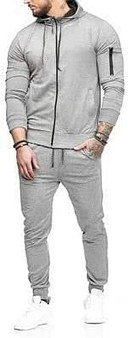 Mens 2 Piece Tracksuit Zipper Hoodie Pants Athletic Tracksuits Casual Hooded Outdoor Sport Suits