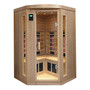 Hemlock pentagonal double opening glass sauna room