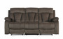 Global United Reclining Transitional Microfiber Fabric Sofa