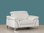 31" White Fashionable Leather Chair