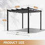 10*10ft Outdoor Pergola Grey