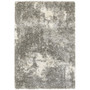 10' X 13' Gray And Ivory Distressed Abstract Area Rug