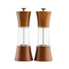Tablecraft 12856 2.5 oz. Salt & Pepper Mill Set, Acacia Wood - 2/Set