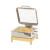 Cal-Mil 23719-71 16" x 16" Induction Chafer, Rectangular w/See-Through Lid, Blonde