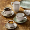 Libbey 803522241000403 Soulmate 7 oz. Cup, Tan Rim - 6/Case