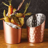 American Metalcraft FFCCH45 12 oz. Angled, Round French Fry Cup, Copper, Hammered Finish