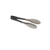 Tablecraft AM3709BK 9" Antimicrobial Serving Tongs, Stainless Steel, Black