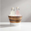 American Metalcraft JBASEMEL8 Mix & Match Juice Dispenser Base, Round, Melamine, Acacia & Marble