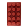 Matfer Bourgeat 257914 Gastroflex 15 Cup Mini Muffin/Cupcake Mold Sheet, Non-Stick, Round, Silicone