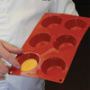 Matfer Bourgeat 257915 Gastroflex 6 Cup Muffin/Cupcake Mold Sheet, Non-Stick, Round, Silicone