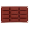 Matfer Bourgeat 257985 Gastroflex Mini Loaf/Cake Mold Sheet, 2 3/4"x 1 1/4", 12 cavities