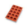 Matfer Bourgeat 257901 Gastroflex Mini Half Sphere Mold Sheet, 1 3/4", 15 cavities