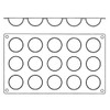 Matfer Bourgeat 257901 Gastroflex Mini Half Sphere Mold Sheet, 1 3/4", 15 cavities