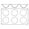 Matfer Bourgeat 257904 Gastroflex Half Sphere Mold Sheet, 2 3/4", 6 cavities