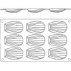 Matfer Bourgeat 257917 Gastroflex 2-7/8" Madeleine Mold Sheet, Silicone