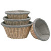 Matfer Bourgeat 118513 Banneton Linen-Lined Proofing Wicker Basket, Round, 11-1/2"