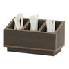 Cal-Mil 28617-140 Vista 3 Section Flatware Organizer, Mocha