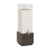 Cal-Mil 28605-3-140 Vista 3 Gallon Square Mocha Beverage Dispenser, Ice