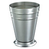 Barfly M37168 13-1/2 oz. Deluxe Julep Cup, Footed Base, Dual Rib Design, 18/8 Stainless Steel